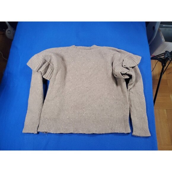 Lauren Ralph Lauren Women's Wool Blend Ruffled Pullover Beige Sweater Size XL - Picture 14 of 15